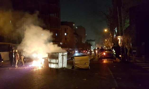 People protest in Tehran, Iran December 30, 2017 in this picture obtained from social media. REUTERS