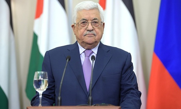 FILE – Palestinian President, Mahmoud Abbas, during his speech in his meeting with Russian President, Vladimir, Putin in Sochi, May 2017