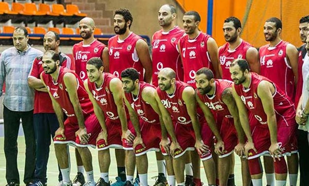 Al-Ahly baksetball team poses before one of the games at the league – Al-Ahly official website