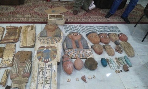Seized Antiquities – Photo Courtesy of Interior Ministry Press