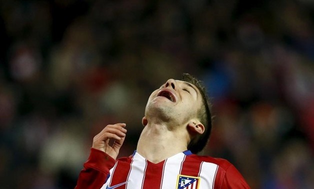 Atletico Madrid's Luciano Vietto reacts during the match. REUTERS/Juan Medina