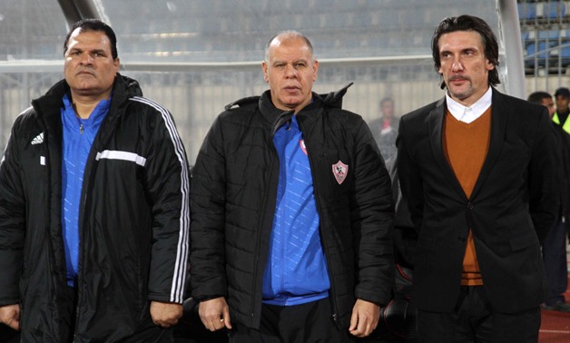 Nebojša and his assistants ahead of El Gaish Game on January 3, 2017, Egypt Today, Amr Mostafa