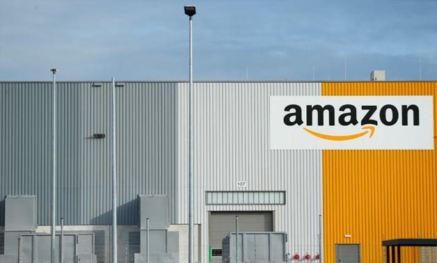 A view of the new Amazon logistic center with the company's logo in Dortmund, Germany November 14, 2017. REUTERS/Thilo Schmuelgen/File photo