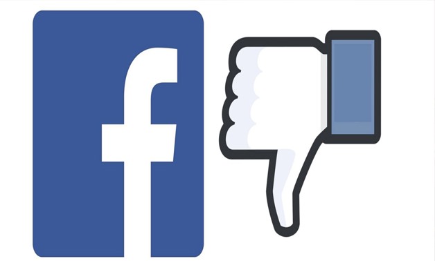Facebook logo and Dislike emotion- CC via Wikimedia