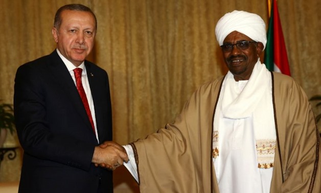 Sudanese President Omar Al-Bashir and Turkish counterpart Recep Tayyip Erdogan in Khartoum – AFP Photo