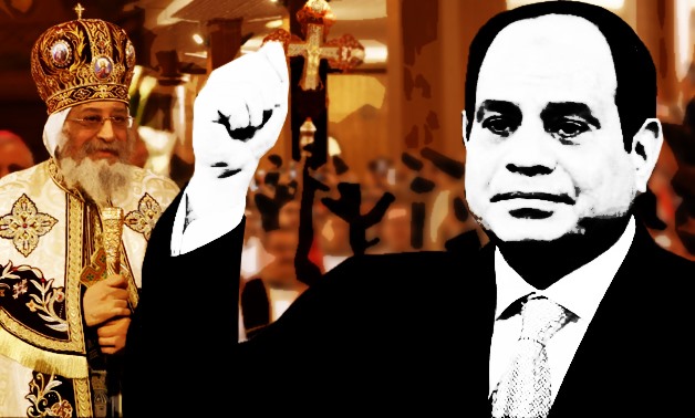 President Abdel Fatah al-Sisi made an appearance in a show of solidarity with Christians and to pay his respects to the ancient community – Photo illustrated by Egypt Today/Mohamed Zain
