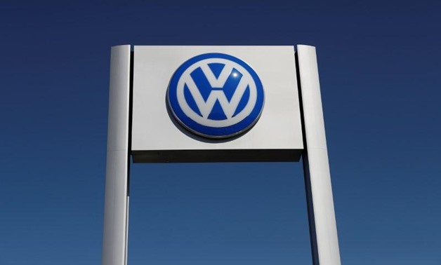 FILE PHOTO - A Volkswagen logo is seen at Serramonte Volkswagen in Colma, California, U.S., October 3, 2017. REUTERS/Stephen Lam/File Photo