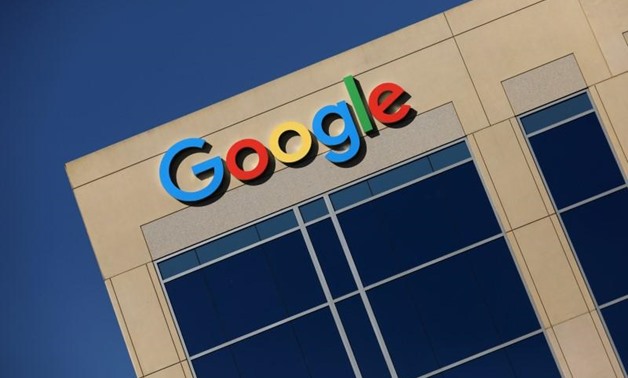 FILE PHOTO - The Google logo is pictured atop an office building in Irvine, California, U.S. August 7, 2017. REUTERS/Mike Blake/File Photo
