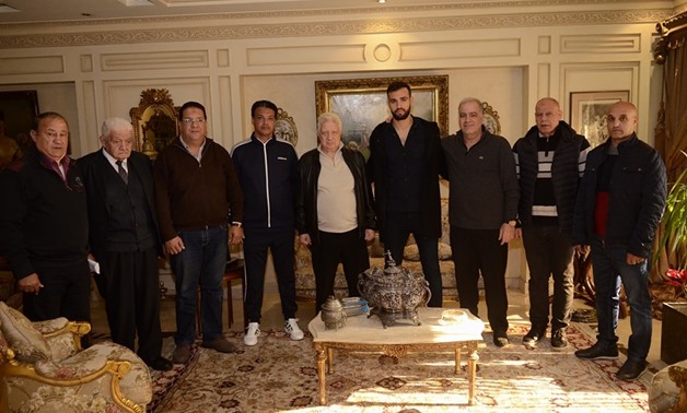 Hamdi Nagguez with Zamalek’s officials – Press image courtesy of Zamalek’s official website