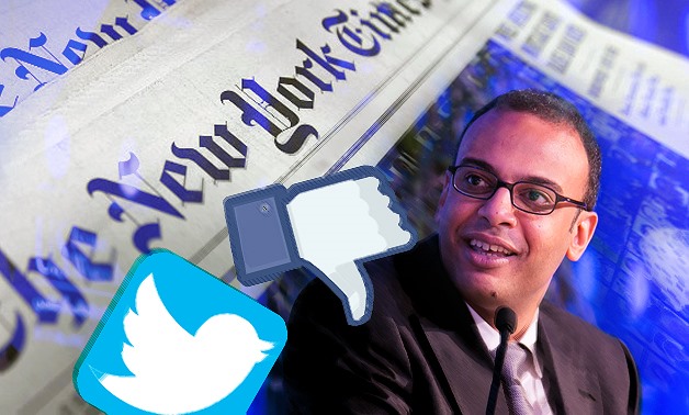 Bahgat's tweet was not welcomed by his followers and most social media users, as Bahgat himself, despite being an "investigative journalist", did not check the accuracy of the NYT article – Photo compiled by Egypt Today/Mohamed Zain