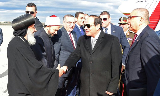 President Abdel Fatah al-Sisi arrives in Washington - YOUM7