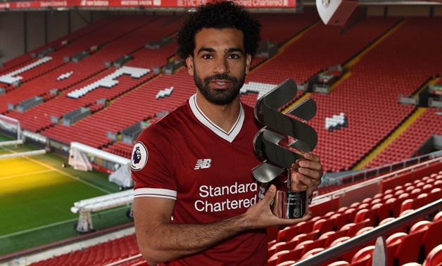 Mohamed Salah with the award – Courtesy of Liverpool’s official website