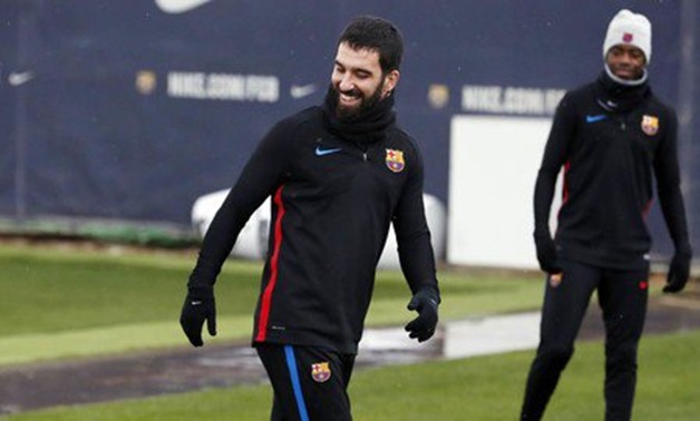 Arda Turan in one of Barcelona’s training sessions - Courtesy of FC Barcelona’s official website