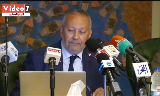 Still from video - Magued Osman, director of the Egyptian Center for Public Opinion Research Baseera during the press conference on Saturday  - YouTube/VideoYoum7