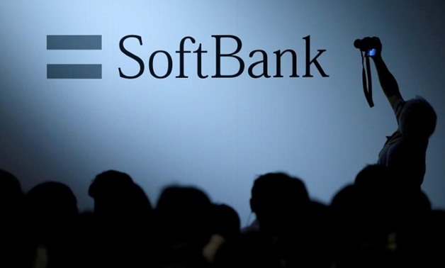 FILE PHOTO: The logo of SoftBank Group Corp is displayed at SoftBank World 2017 conference in Tokyo, Japan, July 20, 2017. REUTERS/Issei Kato/File Photo