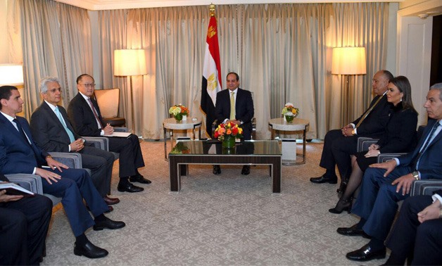 Abdel Fatah al-Sisi meets President of the World Bank in Washington - YOUM7