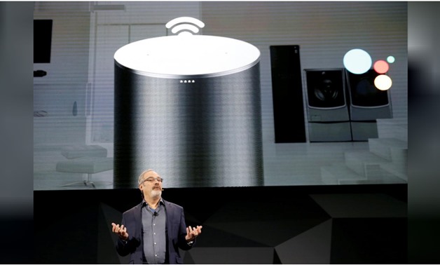 Scott Huffman, Google Assistant vice president of engineering, speaks during an LG news conference at the 2018 CES in Las Vegas, Nevada, U.S. January 8, 2018. Via REUTERS/Steve Marcus