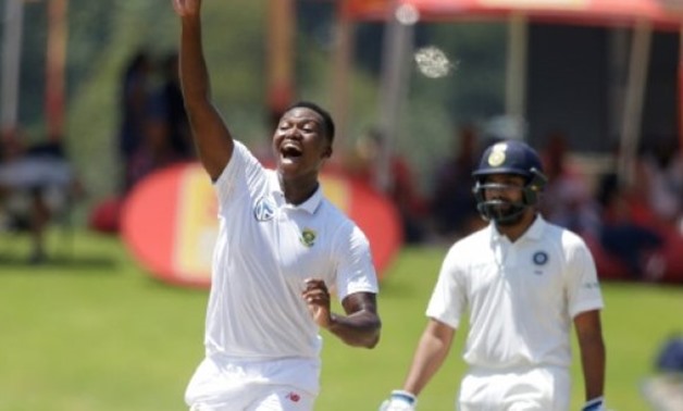 © AFP | South Africa bowler Lungi Ngidi celebrates the dismissal of India batsman Hardik Pandya (not in picture) during the fifth day of the second Test at Supersport cricket ground in Centurion on January 17, 2018
