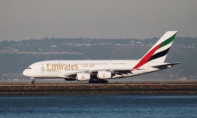 An Emirates Airbus A380-800 takes off from San Francisco International Airport, San Francisco, California, February 13, 2015. REUTERS/Louis Nastro/File Photo