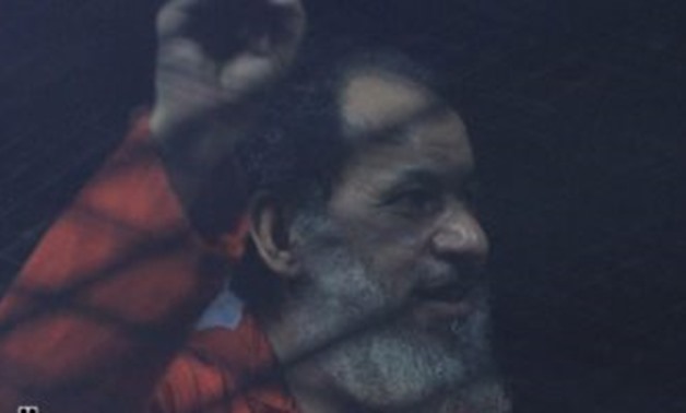 FILE - One of the convicts sentenced to death in the murder of Major-General Nabil Farrag lawsuit during a trial session 