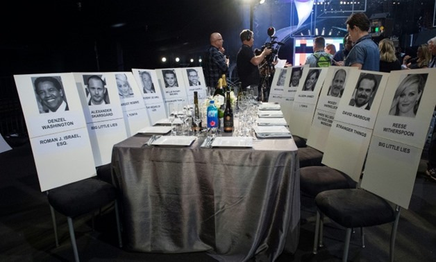 Preview of a table at the 24th annual Screen Actors Guild Awards; SAG nominations are the second major announcement in Tinseltown's glittering awards season, which climaxes with the Academy Awards in March
