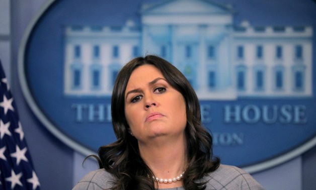 U.S. White House Press Secretary Sarah Huckabee Sanders holds the daily briefing at the White House in Washington, DC, U.S. January 3, 2018 - Reuters
