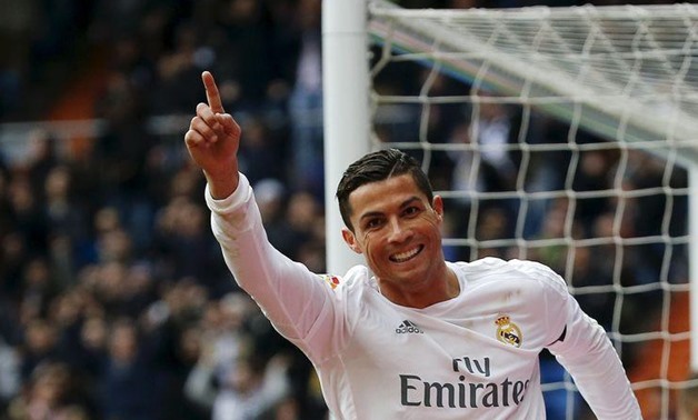 Real Madrid's Cristiano Ronaldo celebrates a goal. REUTERS/Andrea Comas 