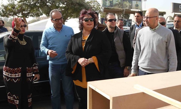 New Minister of Culture Ines Abdeldayem during the inspection tour in fairgrounds-Official Facebook Page