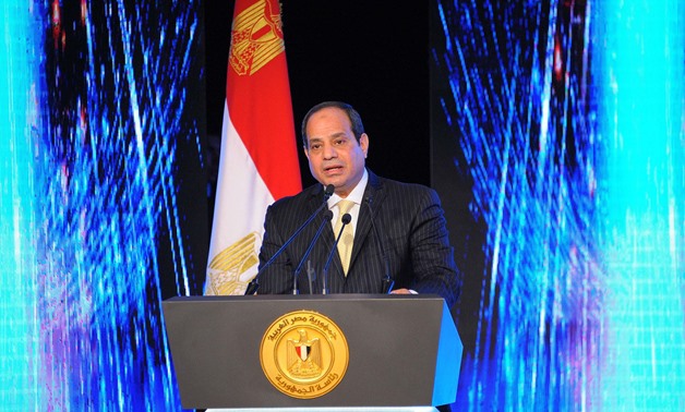 FILE: President Sisi delivers a speech on the occasion of the Police Day at the New Cairo-based Police Academy on January 24, 2018