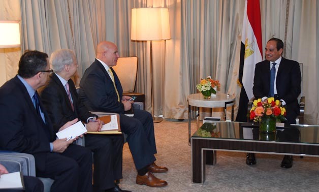President Sisi meets with U.S. National Security Adviser Herbert McMaster in Washington, D.C., April 4, 2017 - Youm7