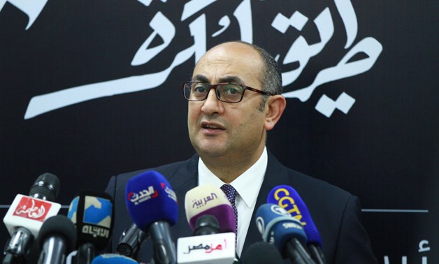 FILE - Lawyer Khaled Ali during a press conference on January 11, 2018 - Egypt Today/ Hussein Tallal 