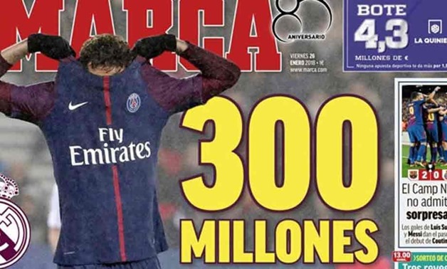 Friday's edition for MARCA Spanish newspaper – Photo courtesy of MARCA official website