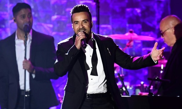 Puerto Rican Singer Luis Fonsi performs his song "Despacito" during the traditional Clive Davis party on the eve of the 60th Annual Grammy Awards on January 28, 2018, where rapper Jay-Z was guest of honor - AFP