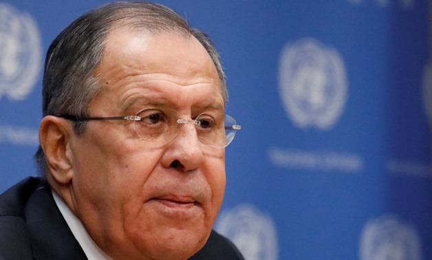 FILE PHOTO: Russian Foreign Minister Sergei Lavrov listens to a question during a news conference at the United Nations in New York, U.S., January 19, 2018. REUTERS/Shannon Stapleton