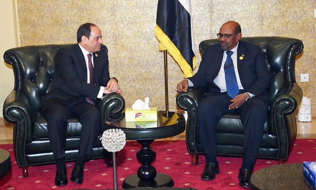 President Abdel Fatah al-Sisi (L) and Sudanese President Omar al-Beshir had held a meeting on January 28, 2018, before the 30th African Union (AU) Summit kicked off in the Ethiopian capital Addis Ababa – Press Photo