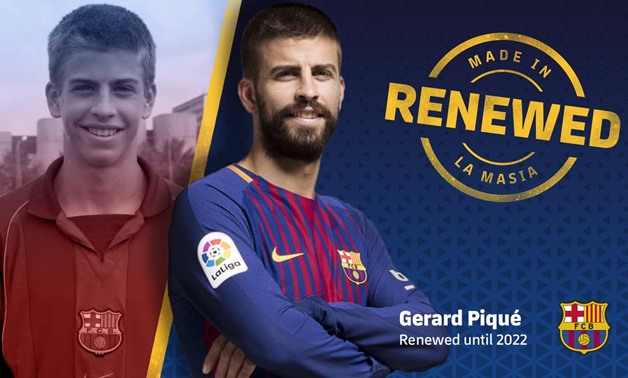 Gerard Pique - Press image courtesy of Barcelona's official Twitter account