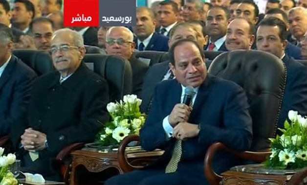 President Abdel Fatah al-Sisi during the inauguration ceremony of the Zohr natural gas field on January 31, 2018 - video screenshot