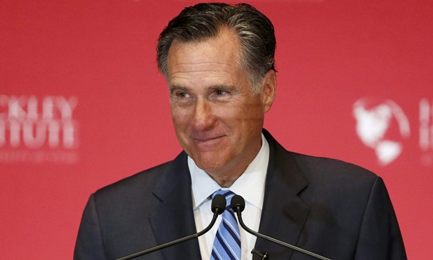 FILE PHOTO: Former Republican U.S. presidential nominee Mitt Romney delivers a speech in Salt Lake City, Utah, U.S., March 3, 2016. REUTERS/Jim Urquhart