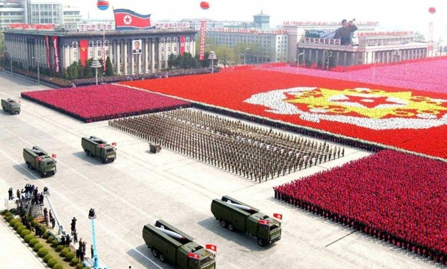 The parade marking the founding of North Korea's military was held on April 25 for years, but will take place on February 8 starting this year - AFP 
