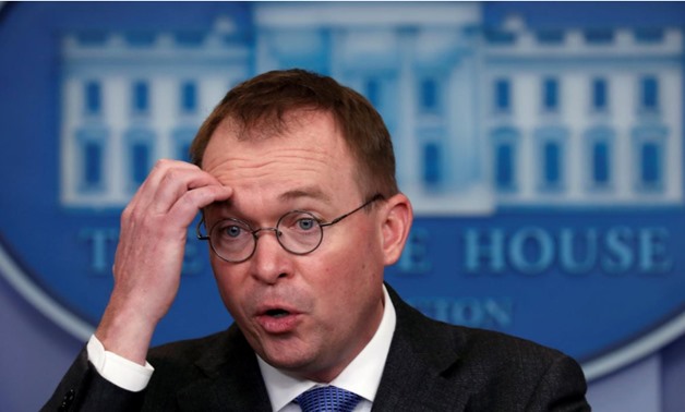 FILE PHOTO: White House budget director Mick Mulvaney holds a press briefing at the White House in Washington, DC, U.S., January 19, 2018. REUTERS/Kevin Lamarque/File Photo