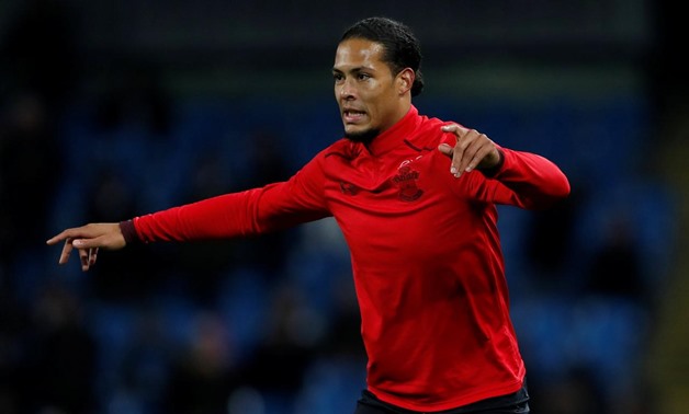 Manchester, Britain - November 29, 2017 Southampton's Virgil van Dijk during the warm up before the match Action Images via Reuters/Lee Smith