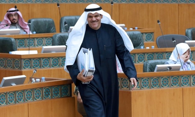 Kuwaiti Minister of Information and Youth Sheikh Salman Humoud Al Sabah in parliament during a session at the Kuwait's national assembly in Kuwait City on January 31, 2017. Photo - AFP