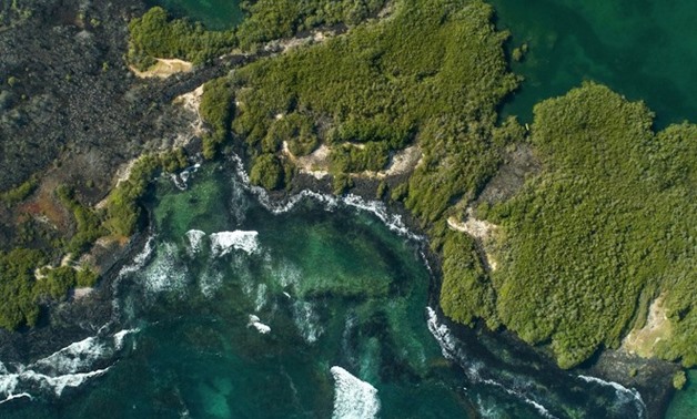 Aerial view of Tortuga Bay area, in Santa Cruz Island, Galapagos, Ecuador, January 21, 2018 — AFP 