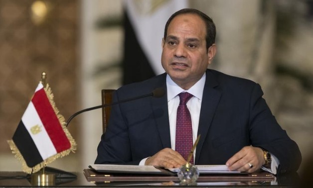 FILE PHOTO: Egypt's President Abdel Fattah al-Sisi speaks during a news conference in Cairo, Egypt December 11, 2017. REUTERS/Alexander Zemlianichenko/Pool