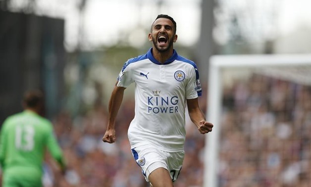 Football - West Ham United v Leicester City - Barclays Premier League - Upton Park - 15/8/15 Riyad Mahrez celebrates scoring the second goal for Leicester Mandatory Credit: Action Images / John Sibley
