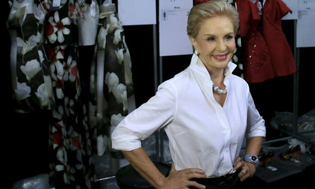 Fashion designer Carolina Herrera will wave goodbye to the runway after four decades at the helm of her fashion label - AFP/File / Joshua LOTT