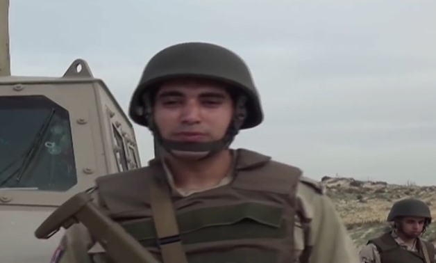 An Egyptian soldier – Footage from military spokesman's video on Facebook