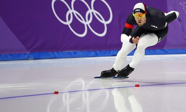 Gangneung Oval - Gangneung, South Korea – February 13, 2018 - Joey Mantia of the U.S. competes. REUTERS/Phil Noble