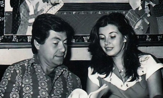 Celebrity couple Mervat Amin (R) and Hussein Fahmy (L)
