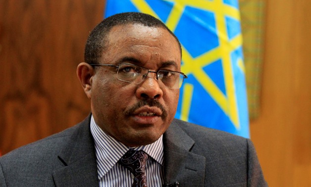 FILE PHOTO: Ethiopian Prime Minister Hailemariam Desalegn speaks during an interview with Reuters at his office in the capital Addis Ababa, October 10, 2013. REUTERS/Tiksa Negeri/File Photo